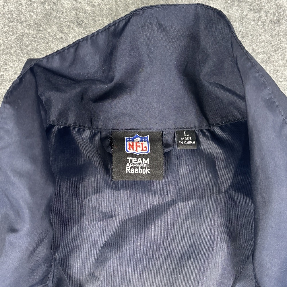 NFL Reebok Team Apparel Dallas Cowboys Men's Windbreaker Jacket Blue Size L - Picture 5 of 10